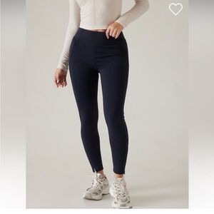 NWT Athleta Delancey Leggings Size Small Navy Blue